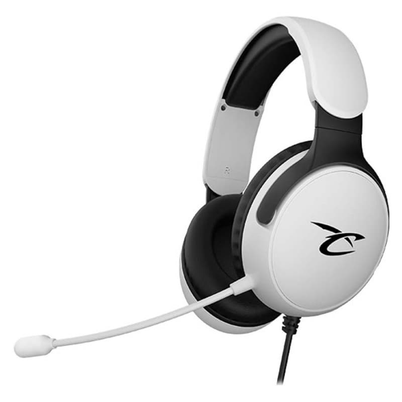 Astra casque gaming pour PS5 PS4 PC Xbox, HP 40 mm, micro inclinable, réglage volume, blanc et noir