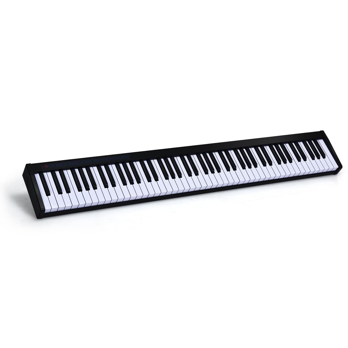CostwayClavier Electrique à 88 Touches 128 Rythmes 128 Notes Réglage Dynamique Interface MIDI/USB Fonction Bluetooth et Sac