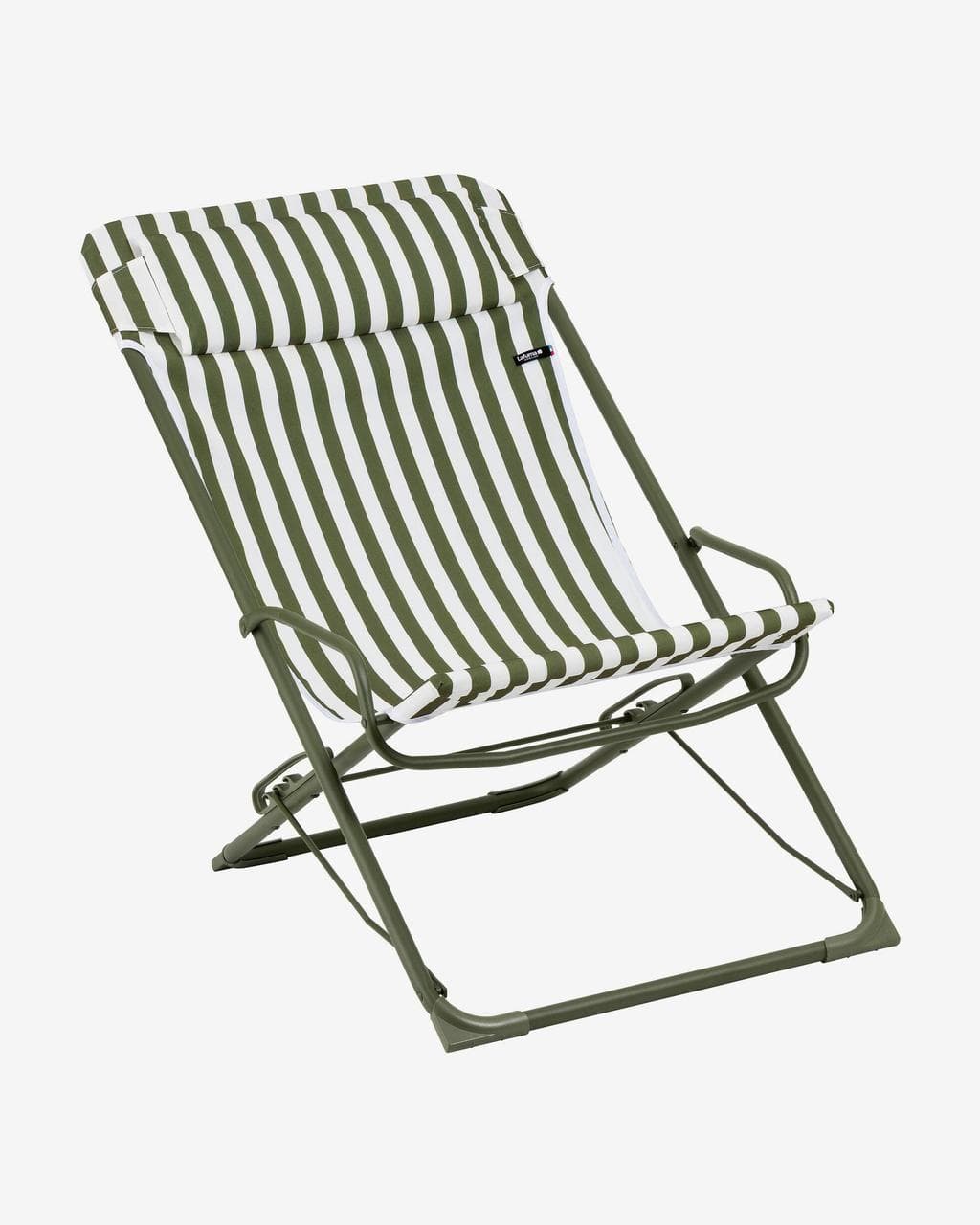 Chaise pliante Lafuma Mobilier Transaswing Rayure vert herbe